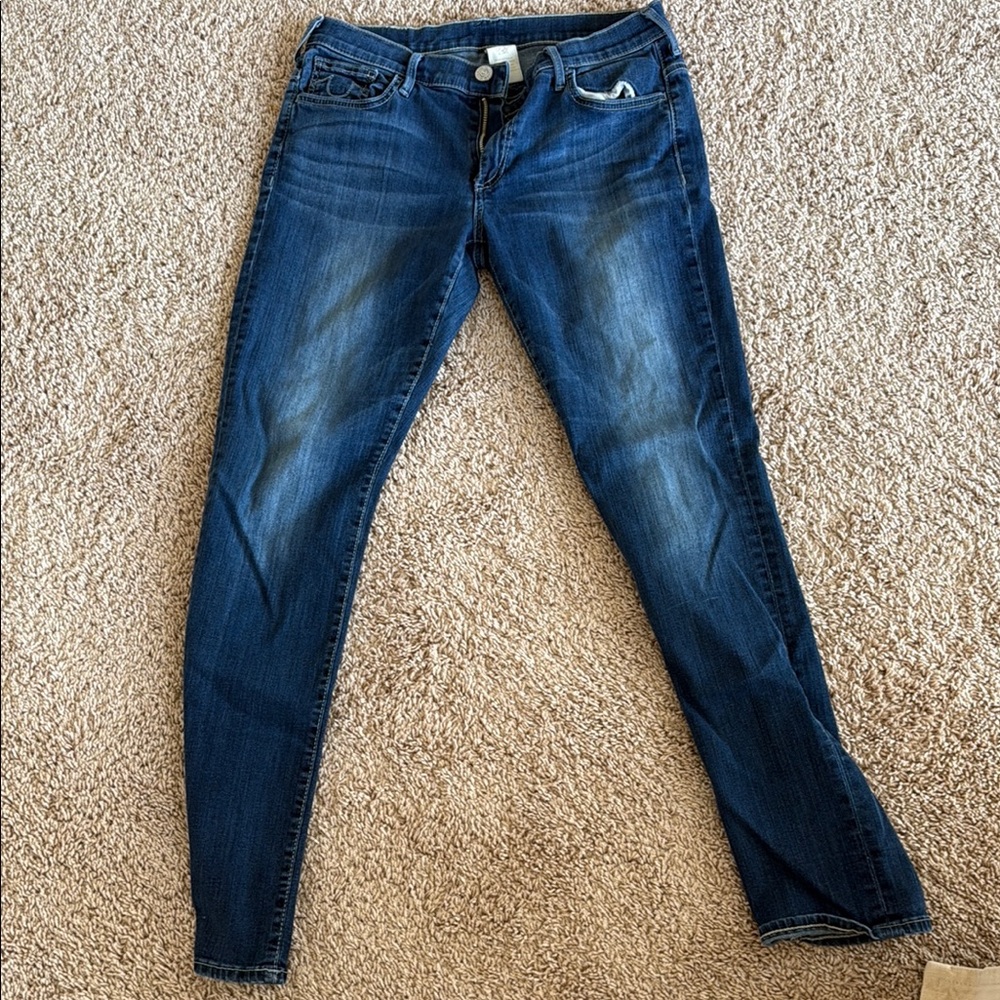 True Religion Blue Skinny Jeans with Stretch